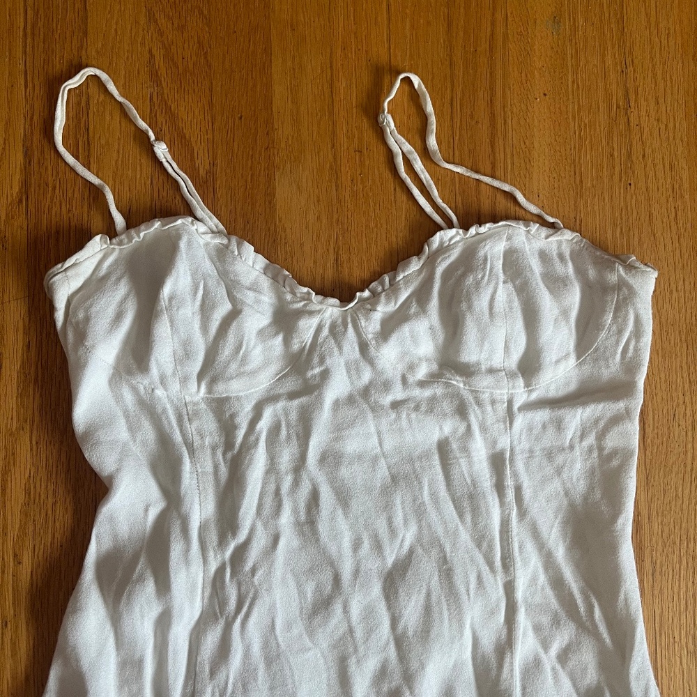 Aritzia Wilfred Midi Formal Dress in White